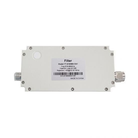 Frequency 816-869MHz 150W RF Cavity Filter